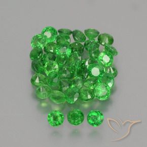2.85 ct natürliche hellgrün Tsavorit-Granat-Edelsteine, Runden, VS-SI
