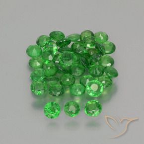 2.37 ct natürliche Mittelgrün Tsavorit-Granat-Edelsteine, Runden, VS-SI