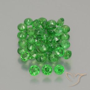 2.76 ct natürliche Mittelgrün Tsavorit-Granat-Edelsteine, Runden, VS-SI
