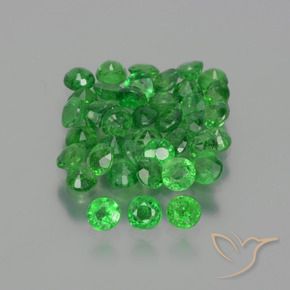 2.80 ct natürliche Mittelgrün Tsavorit-Granat-Edelsteine, Runden, VS-SI