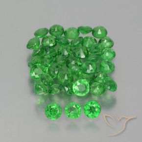 2.84 ct natürliche hellgrün Tsavorit-Granat-Edelsteine, Runden, VS-SI