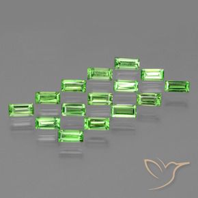 1.82 ct natürliche Lebendiges grün Tsavorit-Granat-Edelsteine, Baguette, VS