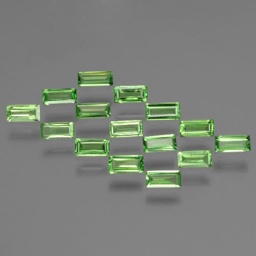 1.54 ct natürliche Lebendiges grün Tsavorit-Granat-Edelsteine, Baguette, VS