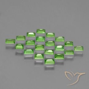1.60 ct natürliche Lebendiges grün Tsavorit-Granat-Edelsteine, Baguette, VS
