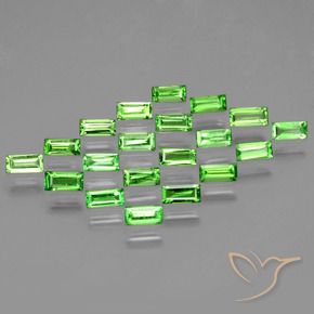 2.19 ct natürliche Lebendiges grün Tsavorit-Granat-Edelsteine, Baguette, VS