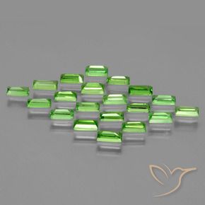 2.19 ct natürliche Lebendiges grün Tsavorit-Granat-Edelsteine, Baguette, VS