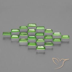 2.08 ct natürliche Lebendiges grün Tsavorit-Granat-Edelsteine, Baguette, VS
