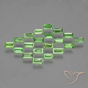 2.36 ct natürliche Lebendiges grün Tsavorit-Granat-Edelsteine, Baguette, VS