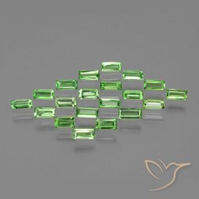 1.98 ct natürliche Lebendiges grün Tsavorit-Granat-Edelsteine, Baguette, VS