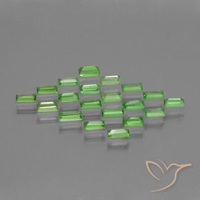 1.98 ct natürliche Lebendiges grün Tsavorit-Granat-Edelsteine, Baguette, VS