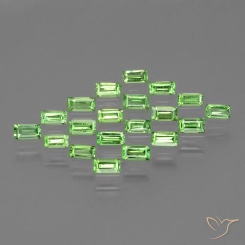 1.18 ct natürliche Lebendiges grün Tsavorit-Granat-Edelsteine, Baguette, VS
