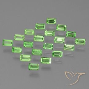 1.66 ct natürliche Lebendiges grün Tsavorit-Granat-Edelsteine, Baguette, VS