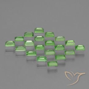 1.66 ct natürliche Lebendiges grün Tsavorit-Granat-Edelsteine, Baguette, VS
