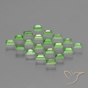 1.73 ct natürliche Lebendiges grün Tsavorit-Granat-Edelsteine, Baguette, VS