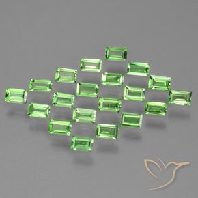 1.33 ct natürliche Lebendiges grün Tsavorit-Granat-Edelsteine, Baguette, VS