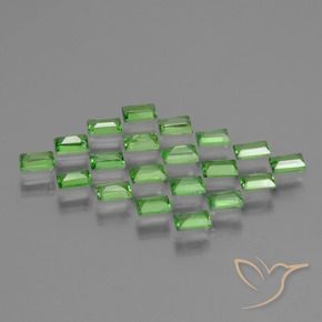 1.33 ct natürliche Lebendiges grün Tsavorit-Granat-Edelsteine, Baguette, VS