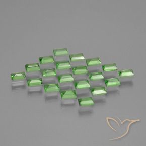 1.58 ct natürliche Lebendiges grün Tsavorit-Granat-Edelsteine, Baguette, VS