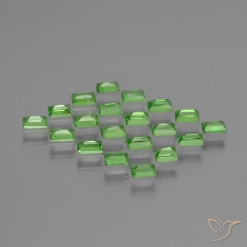 1.57 ct natürliche Lebendiges grün Tsavorit-Granat-Edelsteine, Baguette, VS