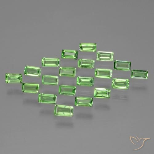 1.08 ct natürliche Lebendiges grün Tsavorit-Granat-Edelsteine, Baguette, VS