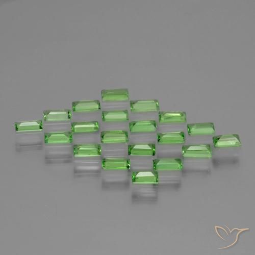 1.08 ct natürliche Lebendiges grün Tsavorit-Granat-Edelsteine, Baguette, VS