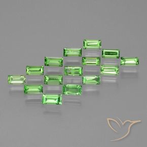 2.40 ct natürliche Lebendiges grün Tsavorit-Granat-Edelsteine, Baguette, VS
