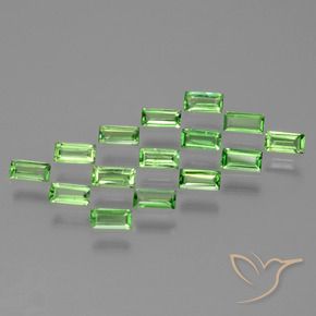 1.46 ct natürliche Lebendiges grün Tsavorit-Granat-Edelsteine, Baguette, VS