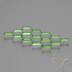 1.46 ct natürliche Lebendiges grün Tsavorit-Granat-Edelsteine, Baguette, VS