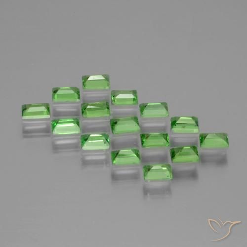 1.48 ct natürliche Lebendiges grün Tsavorit-Granat-Edelsteine, Baguette, VS