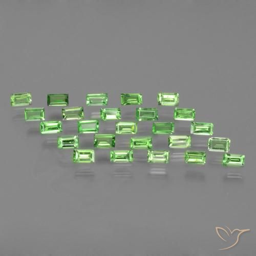 1.62 ct natürliche Lebendiges grün Tsavorit-Granat-Edelsteine, Baguette, VS