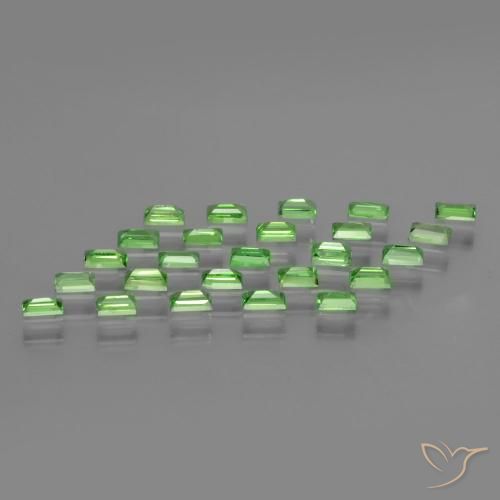 1.62 ct natürliche Lebendiges grün Tsavorit-Granat-Edelsteine, Baguette, VS