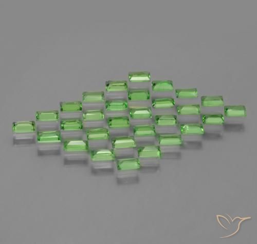 1.97 ct natürliche Lebendiges grün Tsavorit-Granat-Edelsteine, Baguette, VS