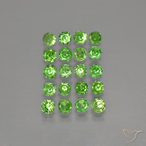 1,56 ct natürliche grüner Tsavorit-Edelsteine, Rundschliff, VS