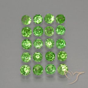 1,56 ct natürliche grüner Tsavorit-Edelsteine, Rundschliff, VS