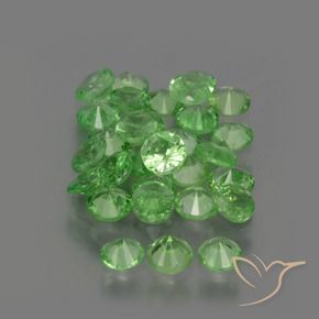 2.51 ct natürliche Lebendiges grün Tsavorit-Granat-Edelsteine, Runden, VS
