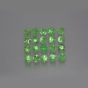 1,61 ct natürliche grüner Tsavorit-Edelsteine, Rundschliff, VS