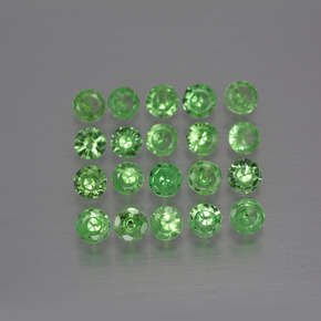 1,61 ct natürliche grüner Tsavorit-Edelsteine, Rundschliff, VS