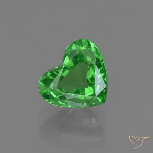 1.10ct Natürlicher Mittelgrün Tsavorit-Granat, Herz, VS-SI