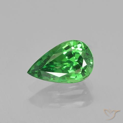 1.17ct Natürlicher hellgrün Tsavorit-Granat, Birnenform, VS