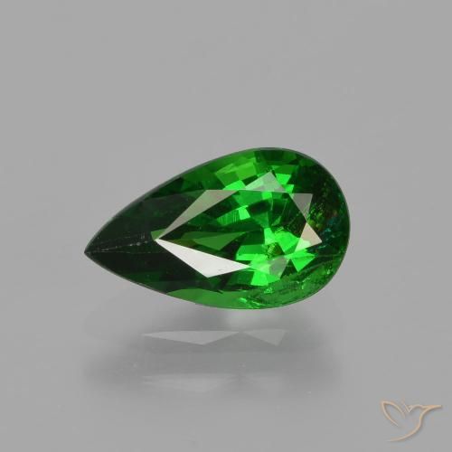 1.18ct Natürlicher Intensives Grün Tsavorit-Granat, Birnenform, SI
