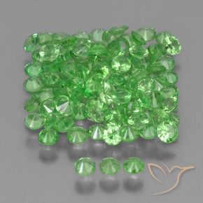 4.78 ct natürliche Lebendiges grün Tsavorit-Granat-Edelsteine, Runden, VS