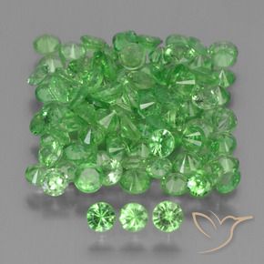 5.26 ct natürliche Lebendiges grün Tsavorit-Granat-Edelsteine, Runden, VS