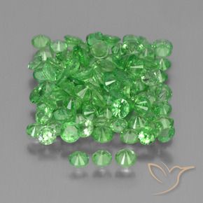 5.26 ct natürliche Lebendiges grün Tsavorit-Granat-Edelsteine, Runden, VS