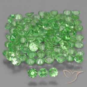 4.66 ct natürliche Lebendiges grün Tsavorit-Granat-Edelsteine, Runden, VS
