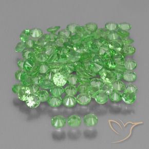 4.66 ct natürliche Lebendiges grün Tsavorit-Granat-Edelsteine, Runden, VS