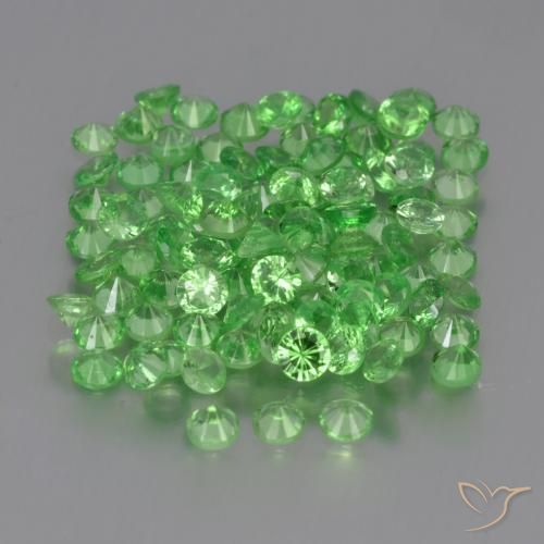 4.76 ct natürliche Lebendiges grün Tsavorit-Granat-Edelsteine, Runden, VS