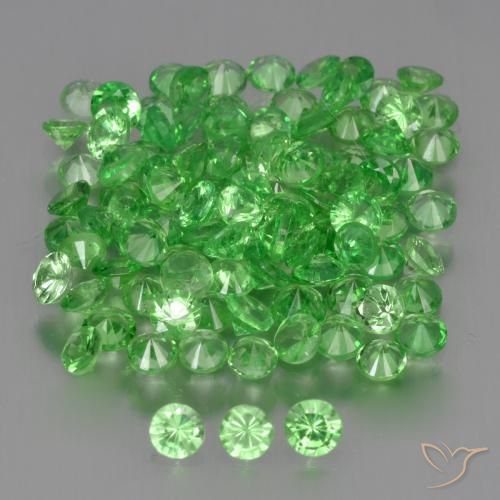 4.90 ct natürliche Lebendiges grün Tsavorit-Granat-Edelsteine, Runden, VS