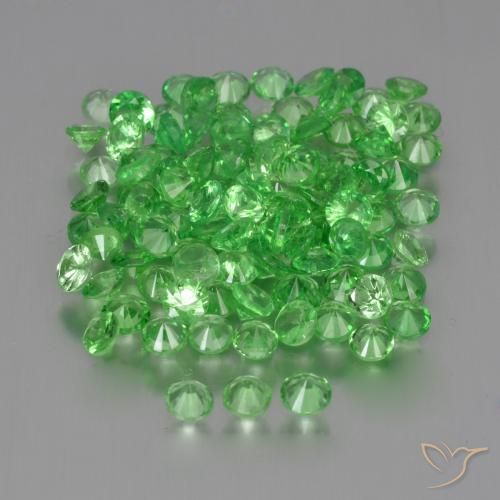 4.90 ct natürliche Lebendiges grün Tsavorit-Granat-Edelsteine, Runden, VS