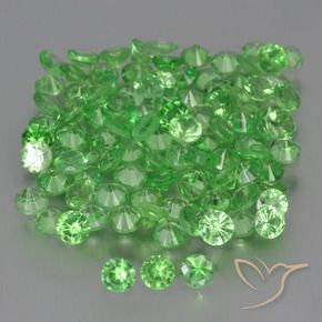 4.75 ct natürliche Lebendiges grün Tsavorit-Granat-Edelsteine, Runden, VS