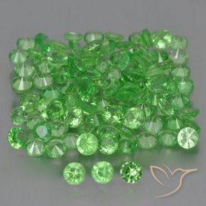 4.76 ct natürliche Lebendiges grün Tsavorit-Granat-Edelsteine, Runden, VS