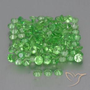 4.76 ct natürliche Lebendiges grün Tsavorit-Granat-Edelsteine, Runden, VS